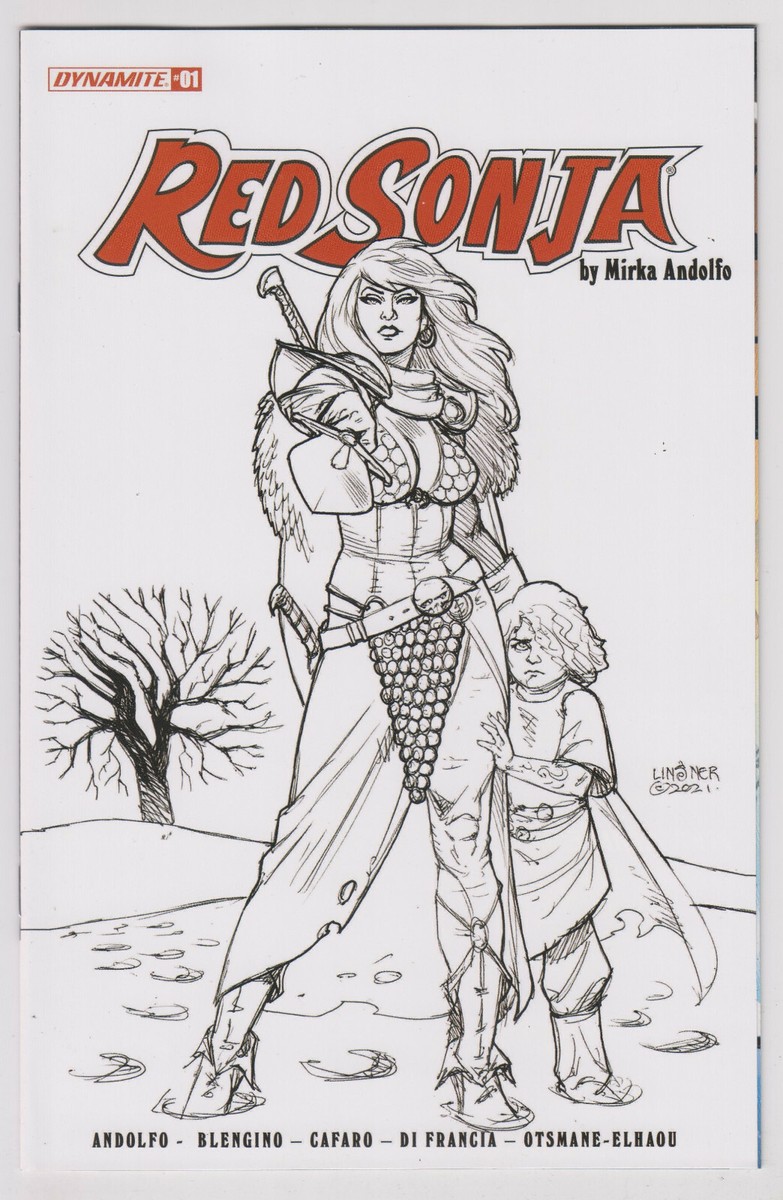 Red Sonja (2021) #1 Linsner B&W 1:25 Variant | eBay