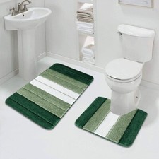 Non Slip Bath Mat Extra Large Bathroom Rug Water Absorbent Toilet Pedestal Mats