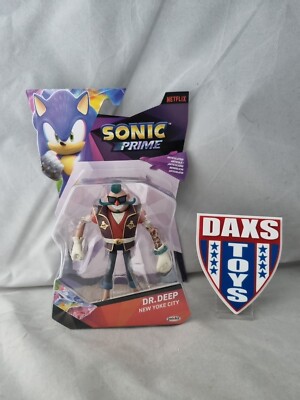 Sonic Prime Netflix Dr. Deep New Yoke City 5'' Figur NEU Sonic The Hedgehog 
