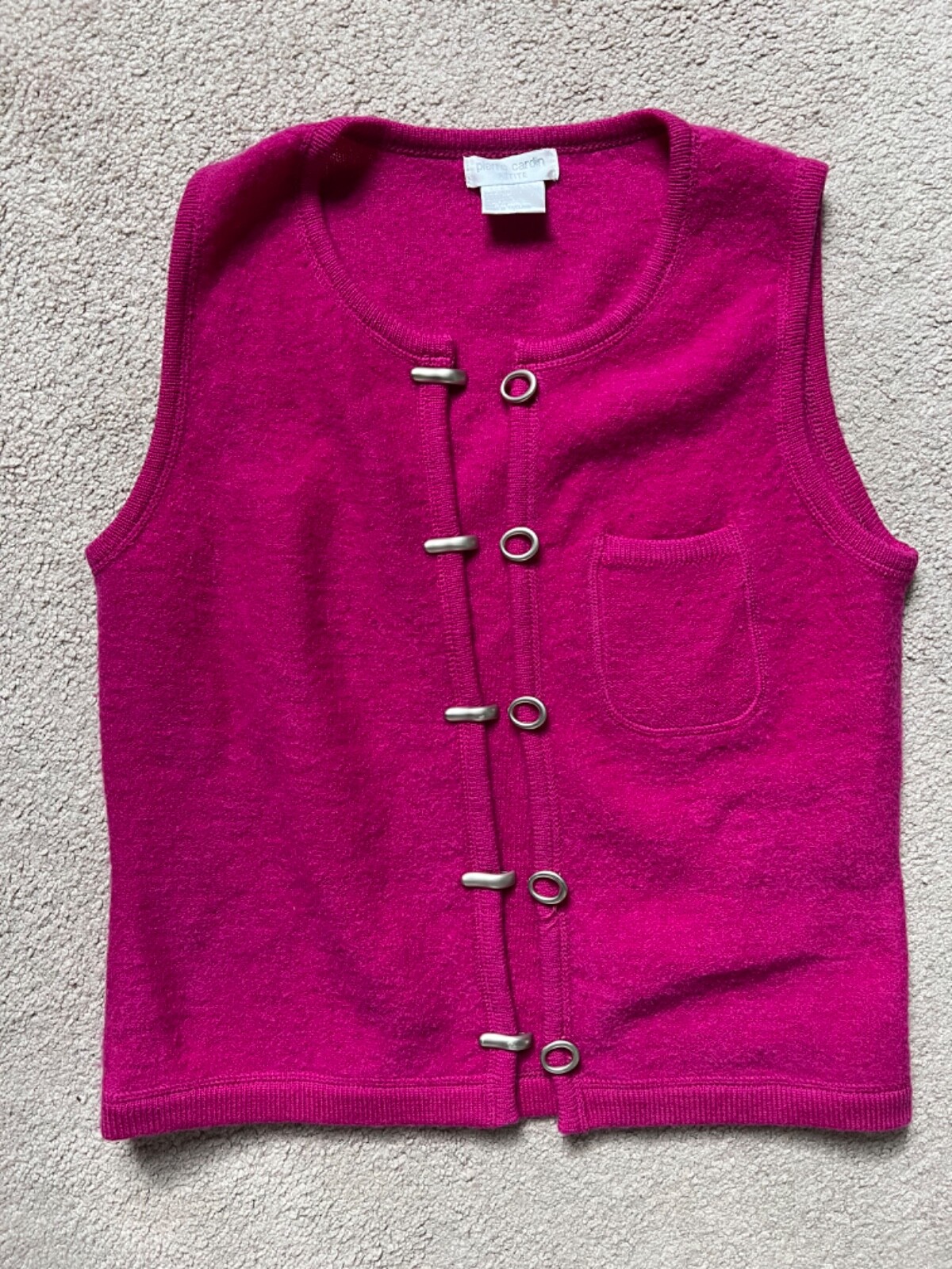 pierre cardin 100% wool vest sz S petite perfect … - image 1