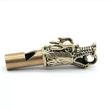 Brass Outdoor Survival Tools Whistle Pendant Keychain Charms Whistles