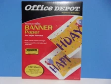 Premium Matte Finish Banner Paper for Inkjet Printers 100 Sheets Office Depot