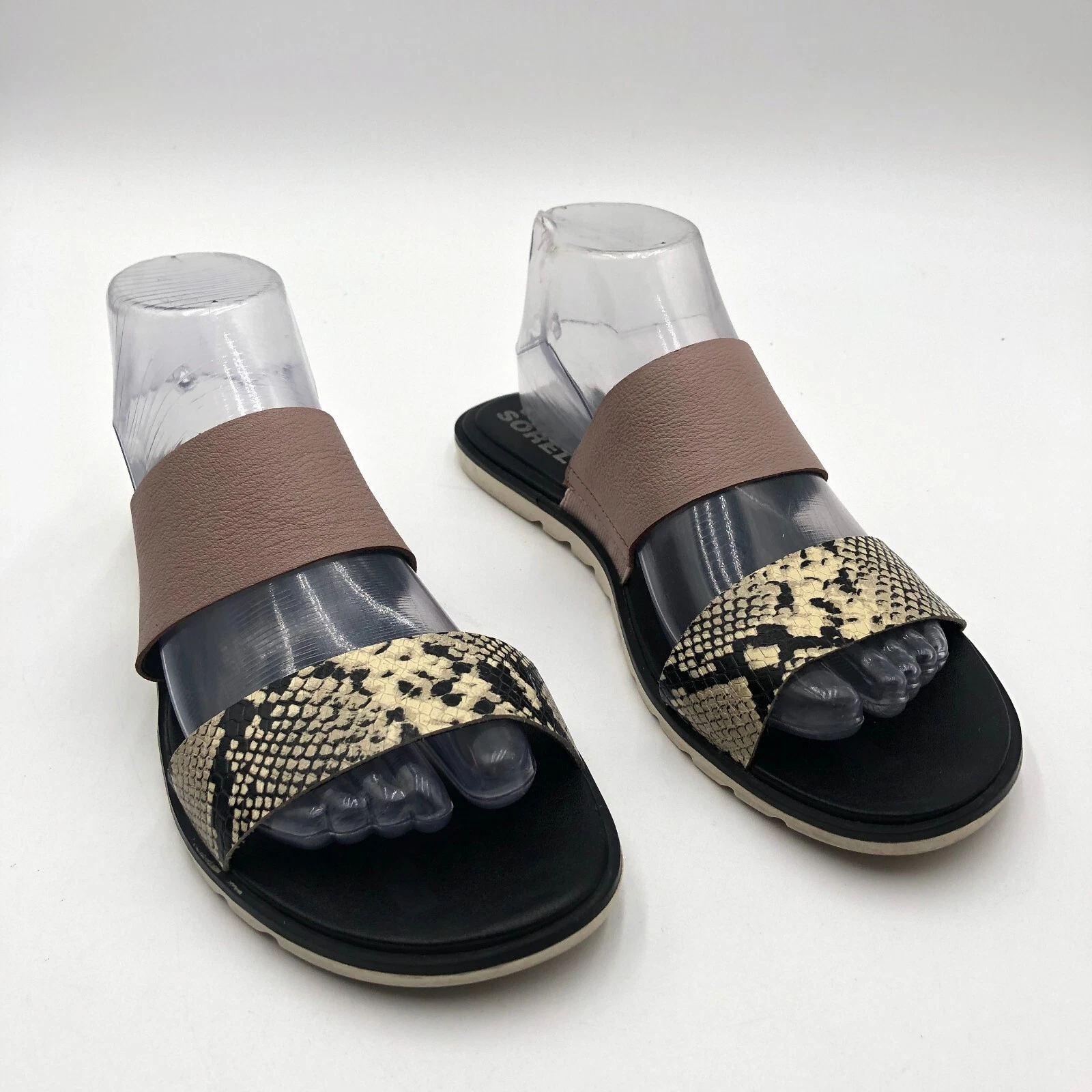 sorel ella ii slide leather shoes