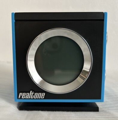Realtime AM/FM/Dual Alarm Clock Radio Cube RT205. Works Great. Preowned 