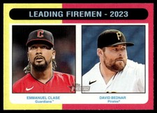 2024 Topps Heritage #313 Leading Firemen - 2023 (Emmanuel Clase / David Bednar)