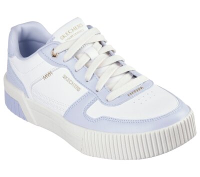 SKECHERS JADE COURT CLASSICS Damen Sneaker,Memory Foam,White/Blue,Gr. 37-42