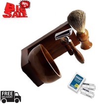 Men's Shaving Tool Set Gift Drip Brush Stand  Best Badger Hair Brush  Bowl Mug