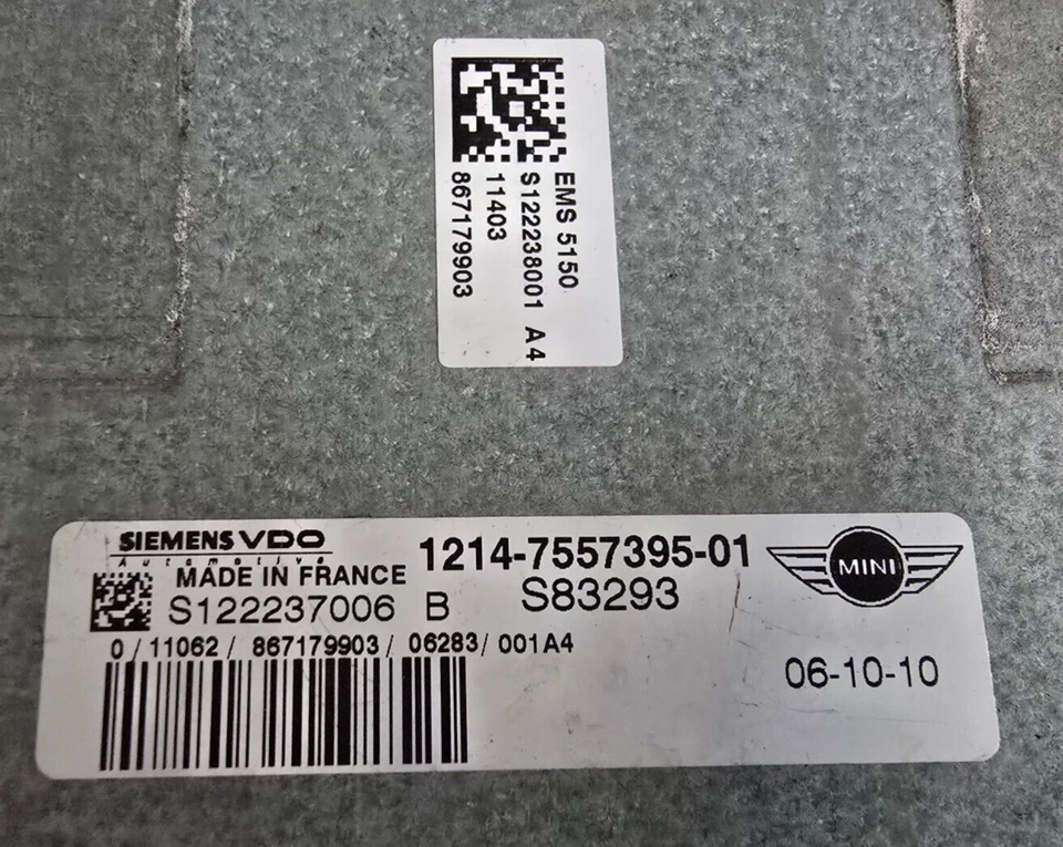 BMW Mini Cooper 2006 interruptor de encendido y juego de llaves ECU DME automático aire acondicionado leer Foto 4 de 4