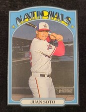 Juan Soto 2021 Topps Heritage DIE CUT 1972 Black Border Card #72DC-21