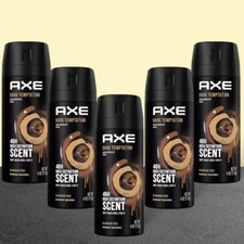 5 AXE BODY SPRAY DEODORANT DART TEMPTATION 4 OZ EACH