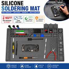 Magnetic Heat Silicone Pad Soldering Mat For Phone Computer Repair 17.9 x 11.8in