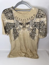 Affliction Y2K Grunge Beige Skull Wings Homag...