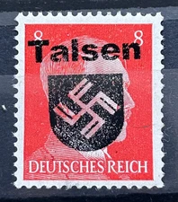 1941 German Stamp Mi:DR 786a - Hitler o/print Talsen 8 rpf MH* /640