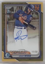 2024 Bowman Chrome Prospect Gold Refractor 11/50 Jensy Rivas #CPA-JR Auto 1i45