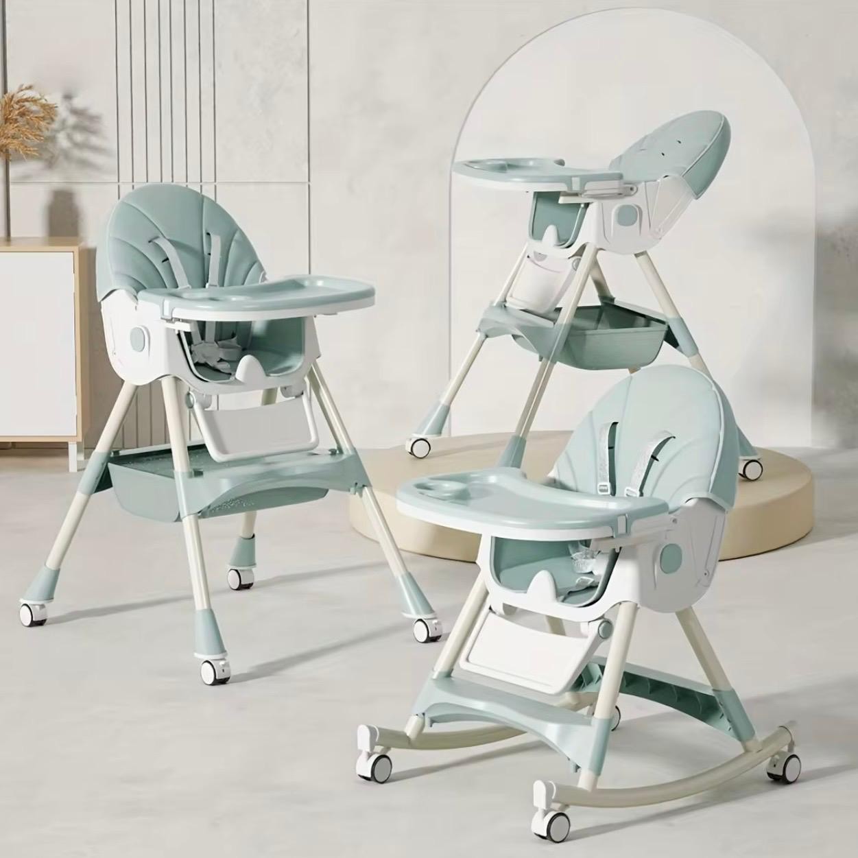 4-4 in-1 Baby High Chair Adjustable Height Removable