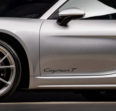 Premium 2020-24 PORSCHE 718 Cayman T Vinyl Sticker Door Decal Set