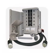 Manual Transfer Switch Kit 8Space 10Circuit Rainproof Double Throw Rocker 30 Amp