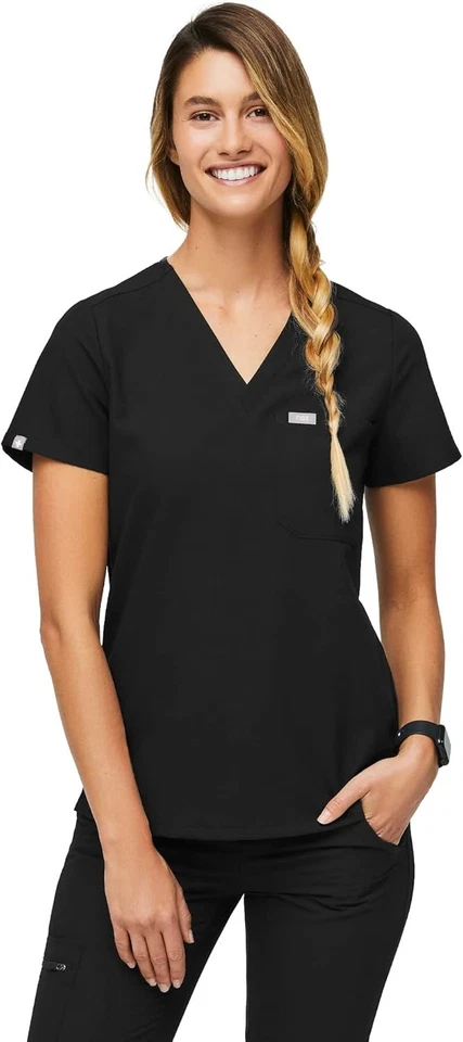 Soft FIONx Women's Scrub Top - Moisture-Wicking and Anti-Wrinkle Comfort - Image 3 of 4