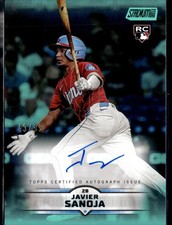 2025 Topps Stadium Club Javier Sanoja Rookie Auto Turquoise Parallel /99