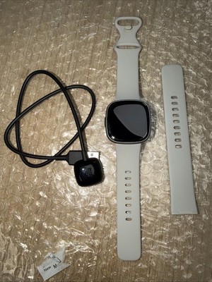 Fitbit Sense 2 Advanced Health & Fitness Smartwatch Lunar White Bluetooth GPS