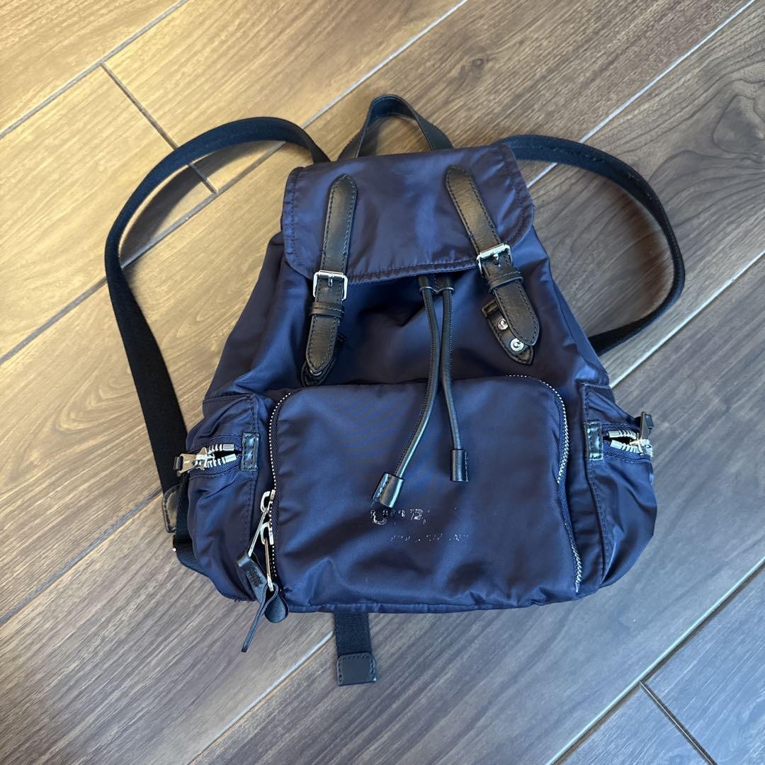 BUBRBERRY VINTAGE SMALL BACK PACK NAVY Cloth backpack Burberry Navy in Cloth - 41572923 main image 4