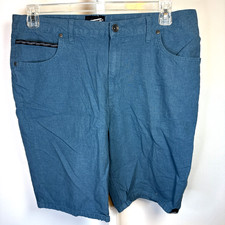 Vintage Vans Mens Shorts Sz 34 Teal Blue 100 Cotton Skate Shorts 2012