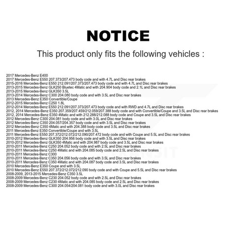 CMX KCW-100846 2-Wheel Set Brake Pad Sets Rear for MB Mercedes C Class E Coupe - Picture 2 of 2