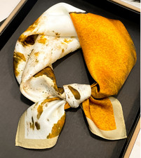 100 Silk Mulberry 53X53cm Shawl Bandana stone Print Neckerchief Scarf wrap new