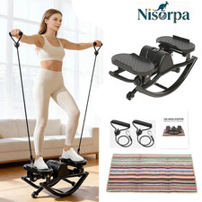 Rock Stepper Rocking Stepper Home Exercise Machine w/Resistance Band & Carpet