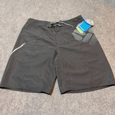 NEW Columbia Board Shorts Mens 36 Black Drawstring Omni-Shield Sun Protection