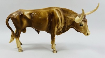 Vtg Breyer Texas Longhorn Bull #75 - Early Round Stamp No USA - Traditional
