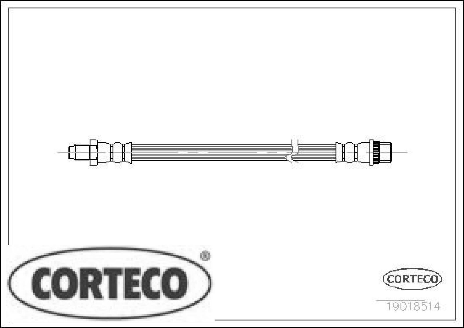 CORTECO 19018514 Bremsschlauch Hinterachse Hinten für Renault