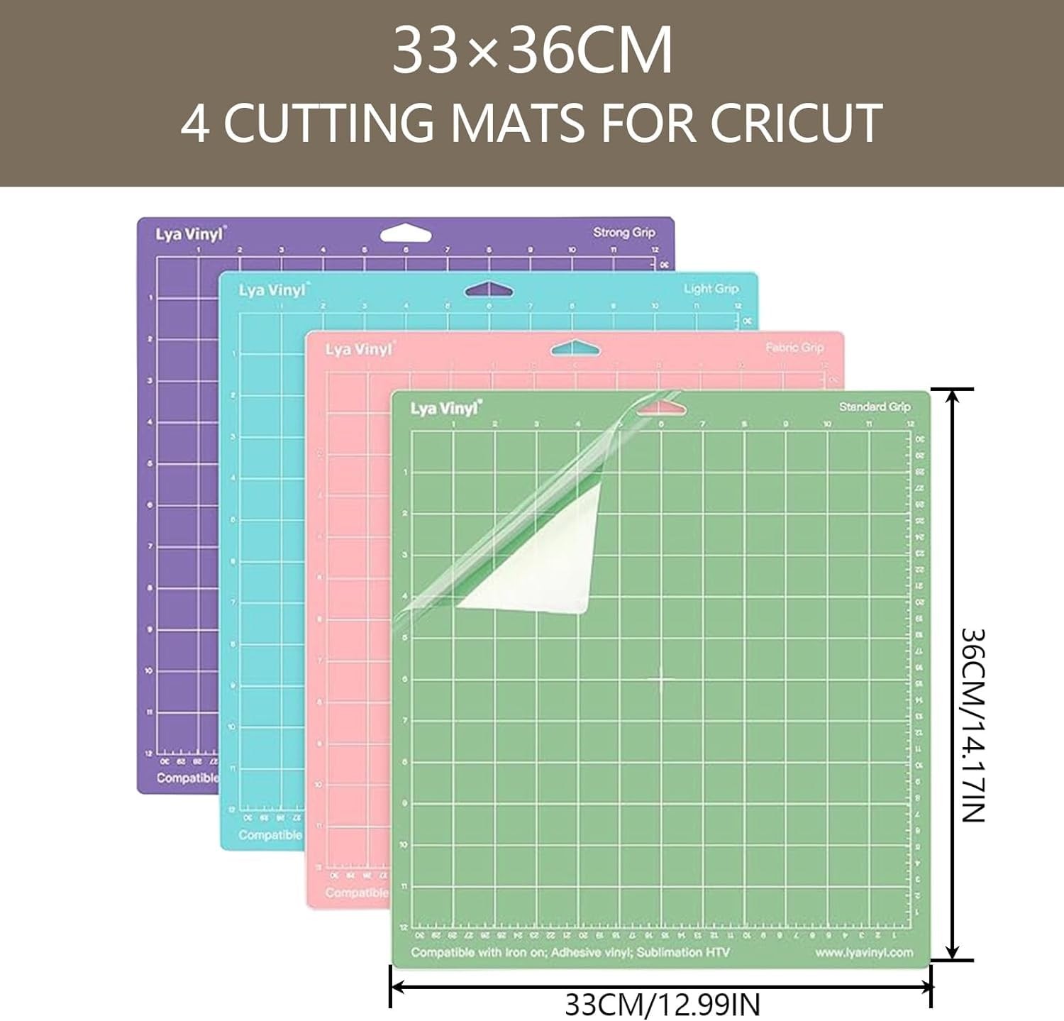 Tapis Cricut lot de 4 avec adhérence optimale pour découpe précise vinyle et flex - 2