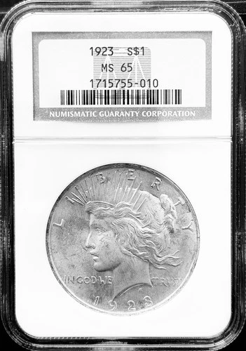 NGC MS65 1923-P Silver Peace Dollar Plus FREE 2004-S QUARTER PROOF SET