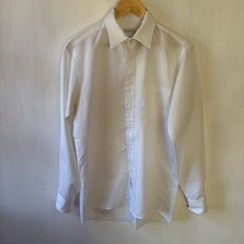Vtg Christian Dior Mens White Long Sleeve Dress Shirt 15.5 34-35 Q.V.