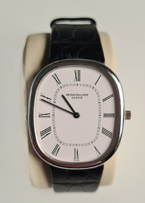 Patek Philippe Golden Ellipse Armbanduhr aus Weißgold Automatik Vintage Ref 3738