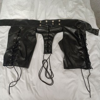Men's Fetish Wear PU Leather Wet Look Stage Erotic Shorts Pants Dance Clubwear
