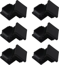 12 Pack 1-1/2 Inch Square Plastic Plug, Insert Tubing End Cap for Square Tubing