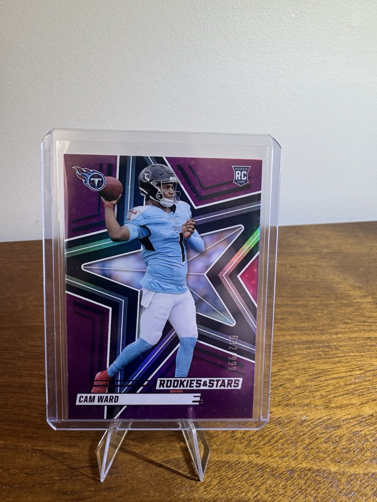 2025 Panini Rookies & Stars #111 Cam Ward Purple RC /999 Titans