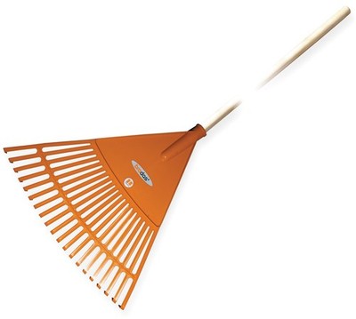 Bradas Fächerrechen Quick Fit mit Holzstiel, 20 Zinken