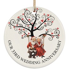 Santa Claus Couple 33 Years Ornament Our 33rd Wedding Anniversary Christmas Gift