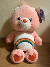 NEW WITH TAGS Care Bears CHEER BEAR Pink 8" Plush Stuffed Animal Rainbow 2002