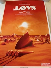 JAWS 50th Anniversary Print Poster by Matt Ryan Tobin Edition Of 100