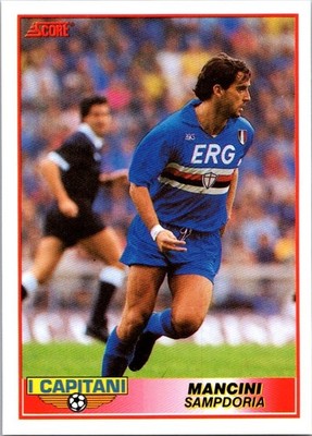 ROBERTO MANCINI 1991-92 Italian Score Soccer Card SAMPDORIA #391 Mint PSA
