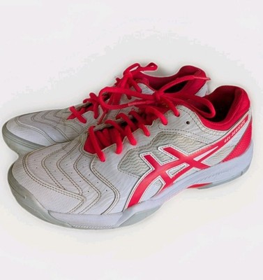 Asics Womens Gel Dedicate 6 White Running Shoes Sneakers Size 11 Red