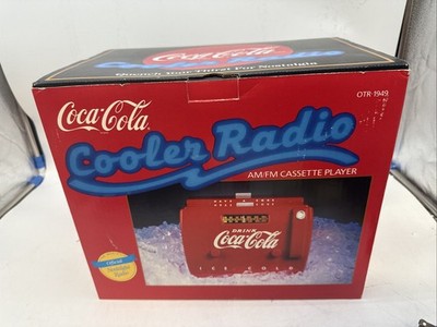 Coca-Cola Cooler Radio AM/FM Cassette Player Red OTR-1949 Old-Tyme New in Box