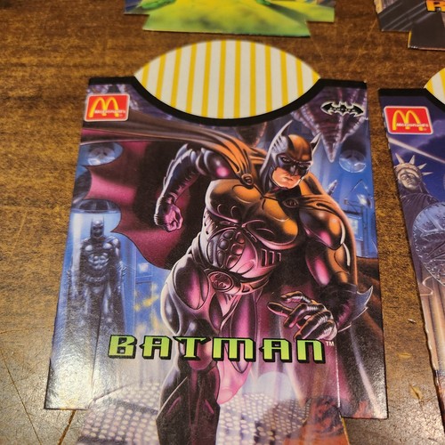 NUOVO Vintage 1995 Mai Usato Batman Forever McDonald's French Fry Box Enigmista - Foto 2 di 7