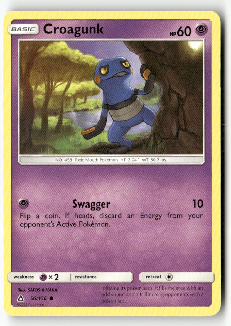 Croagunk 56/156 Common Ultra Prism Pokemon Near Mint