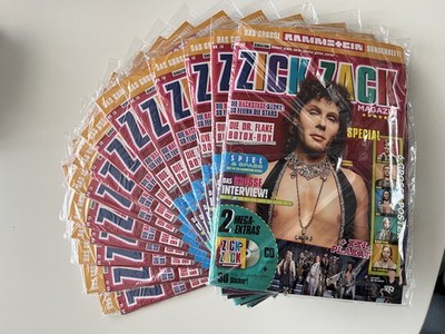 Rammstein Zick Zack Magazin Paket - 14 Stück OVP Posten Konvolut inkl. CD M-Mint