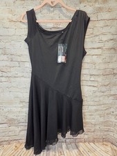 Little Black Dress Womens Size Large Angled Skirt Short Sleeve Dress